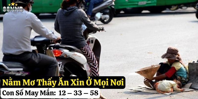 nằm mơ thấy ăn xin